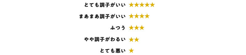 コンディションの状態